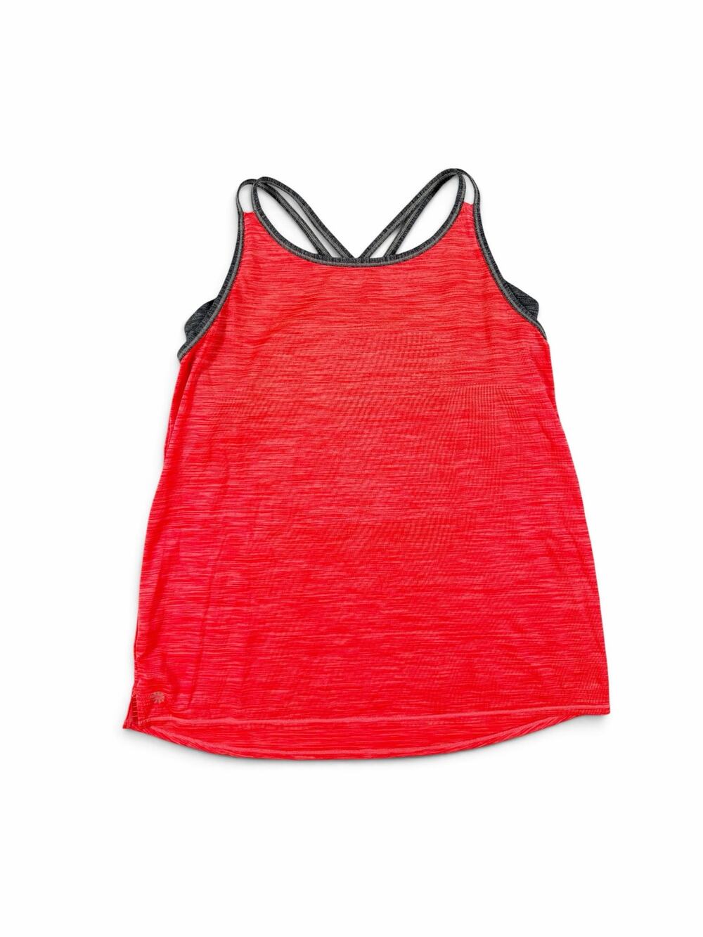 Athleta Girl Strappy Athletic Tank Top Red Gray Heather Size 14 (XL)